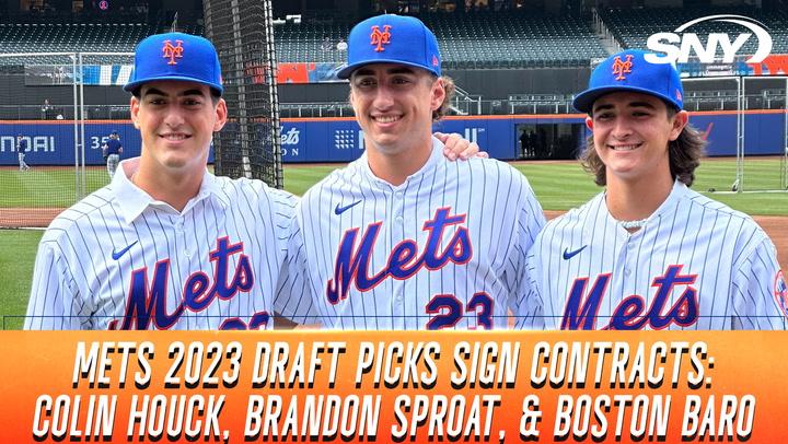 Mets draft picks Colin Houck, Brandon Sproat, and Boston Baro on signing their big league contracts | Mets News Conference