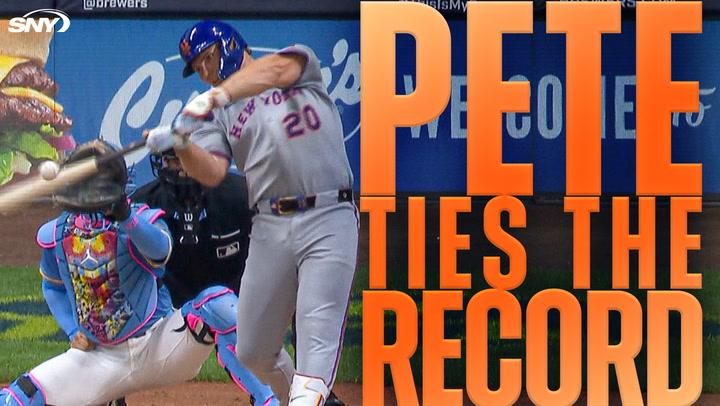 Pete Alonso has officially hit home run number 252 and has tied Darryl Strawberry for the New York Mets franchise HR record.