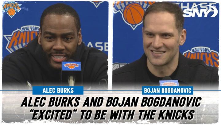 Alec Burks and Bojan Bogdanovic on trade to Knicks: 'Super excited... we're ready to play'