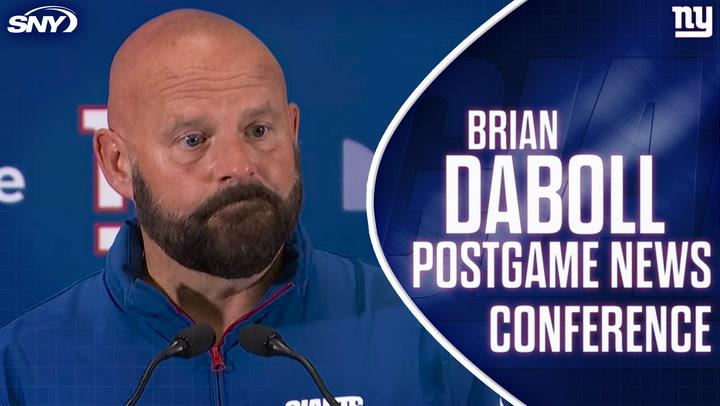 Brian Daboll discusses Daniel Jones' performance and WR Malik Nabers at Giants' postgame presser.