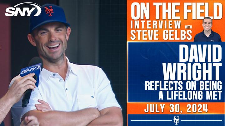 David Wright smiling during interview