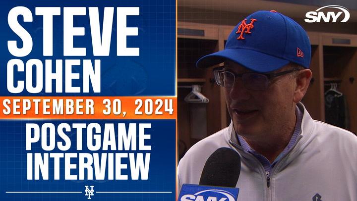 Steve Cohen discusses making playoffs and bouncing back from last season's struggles in interview.