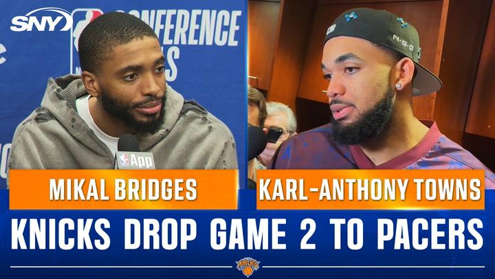 Two athletes in interviews.