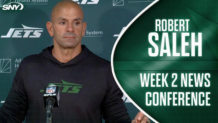 Robert Saleh gives an injury update on Jermaine Johnson following the Jets' 24-17 win over Titans.