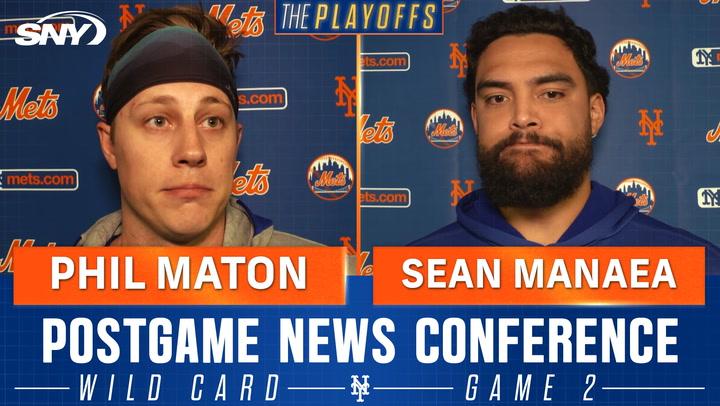 Phil Maton and Sean Manaea at Mets postgame conference after Game 2 Wild Card loss to Brewers.