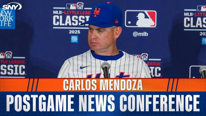 Carlos Mendoza gives update on Francisco Alvarez, Mets win in Little League Classic