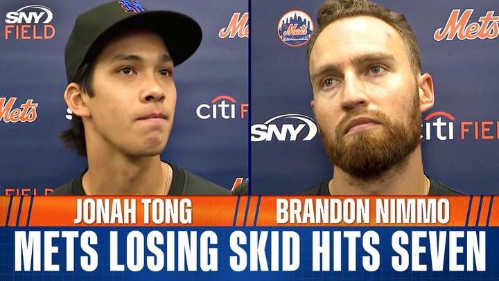 Jonah Tong  and Brandon Nimmo discuss Mets falling in hole early and 'concern level' with team's play