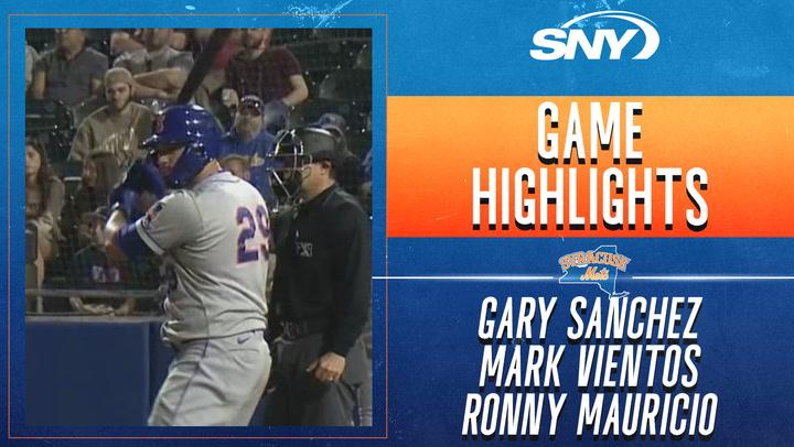 Gary Sanchez, Mark Vientos, Ronny Mauricio combine for four RBI | Syracuse Mets Highlights