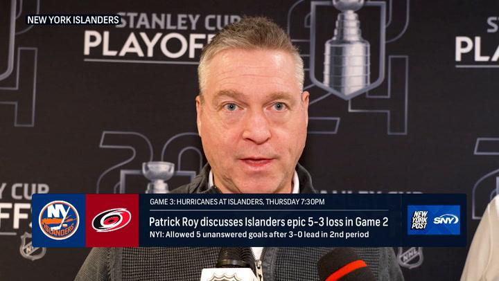 Islanders discuss disappointing Game 2 loss to Hurricanes after blown 3-0 lead