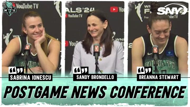 Breanna Stewart, Sabrina Ionescu, and Sandy Brondello discuss Ionescu's game-winning three-pointer.