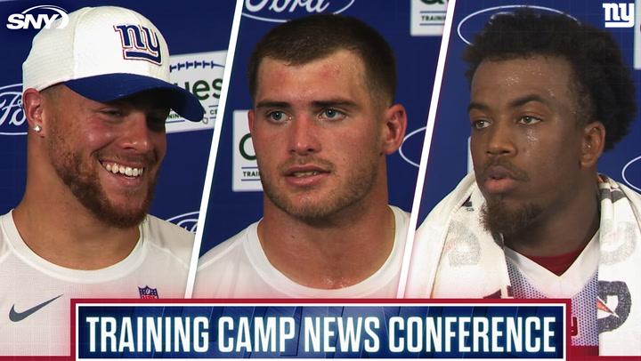 Jevon Holland and Theo Johnson praise Giants rookie Abdul Carter