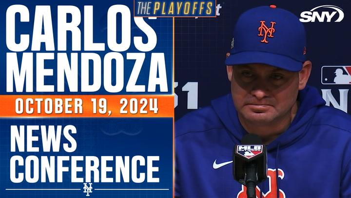 Mets manager Carlos Mendoza talks Game 6 starter Sean Manaea's health, Kodai Senga availability, possible lineup additions 