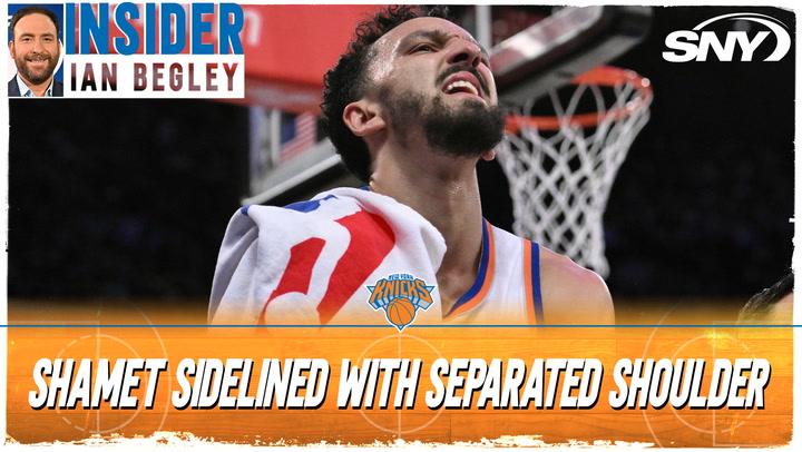 NBA Insider reports Knicks guard Landry Shamet sidelined with a dislocated shoulder injury.