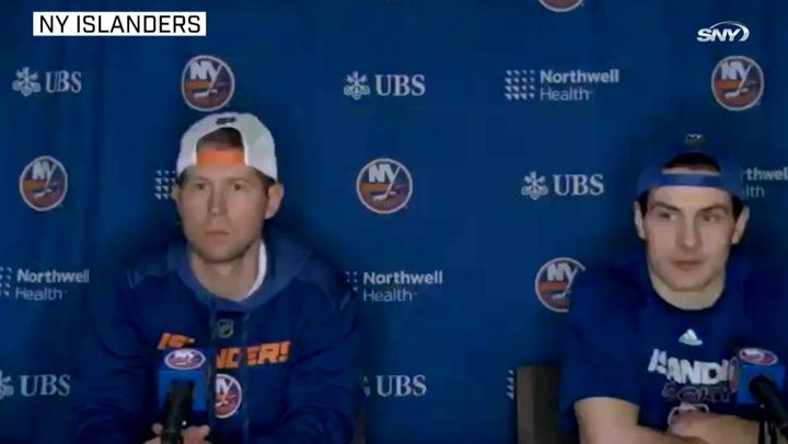 Islanders' Mathew Barzal 'Thrilled to be back with the boys' after being sidelined by COVID | Islanders News Conference