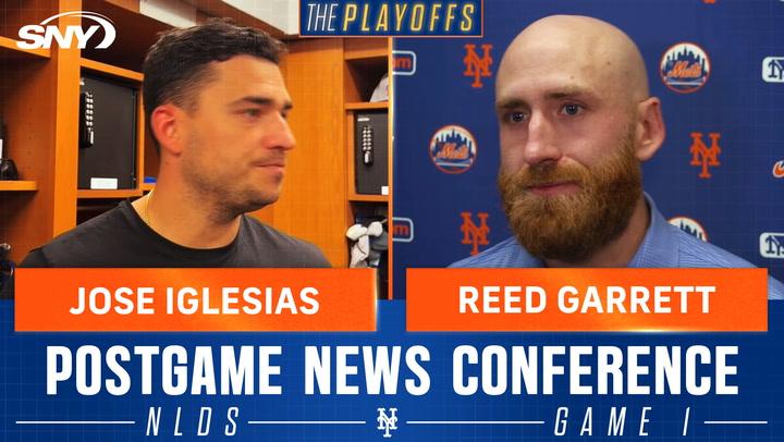 Postgame conference with Jose Iglesias and Reed Garrett after Mets' comeback win in Game 1 NLDS.