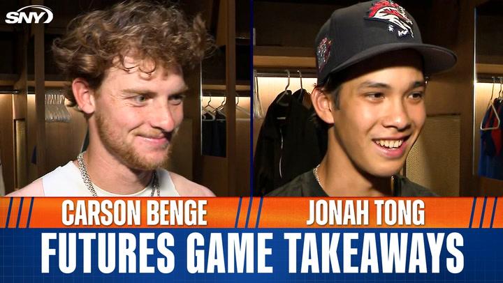 Mets top prospects Jonah Tong and Carson Benge share their Futures Game experience 