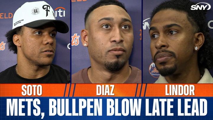Edwin Diaz, Juan Soto and Francisco Lindor seemingly at loss for words as Mets lose eighth straight game