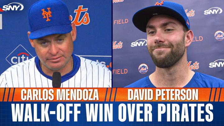 Carlos Mendoza and David Peterson on Citi Field atmosphere in walk-off win over Pirates