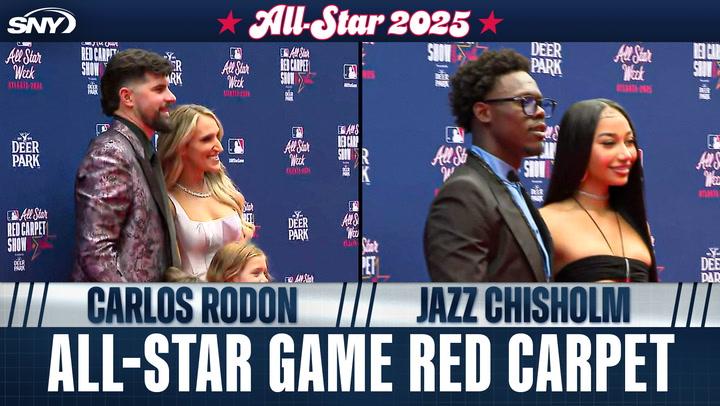 Carlos Rodon and Jazz Chisholm walk the All-Star Game Red Carpet 