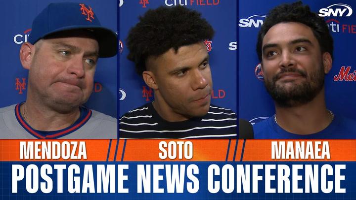 Juan Soto on big day in Mets' win, Carlos Mendoza and Sean Manaea on the starter's struggles