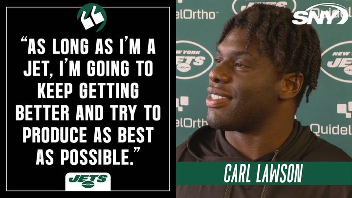 Carl Lawson reacts to trade rumors and decreased playing time with the Jets