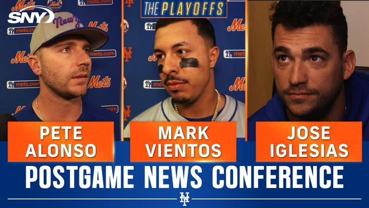 Postgame news conference with Pete Alonso, Mark Vientos, and Jose Iglesias on 2024 Mets.