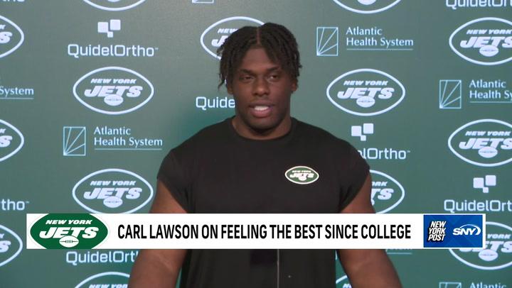 Jets' Carl Lawson and C.J. Mosley speak at Jets OTA