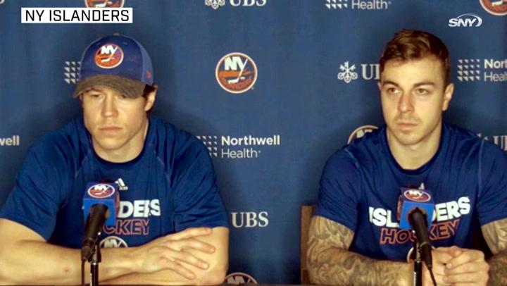 Matt Martin and J-G Pageau talk Isles getting healthy, Kieffer Bellows maturity, dangerous Oilers duo | Islanders News Conference