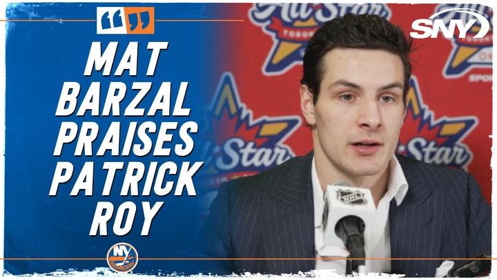 Mat Barzal praises Patrick Roy on the coaching job he's done for the Islanders so far