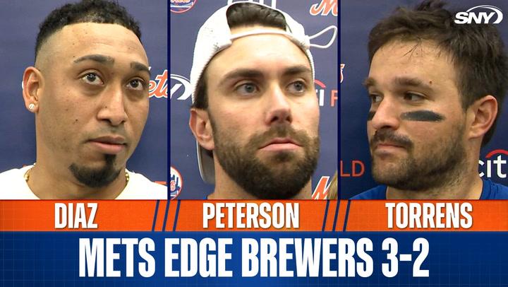 David Peterson, Luis Torrens and Edwin Diaz on team coming through in Mets win over Brewers 