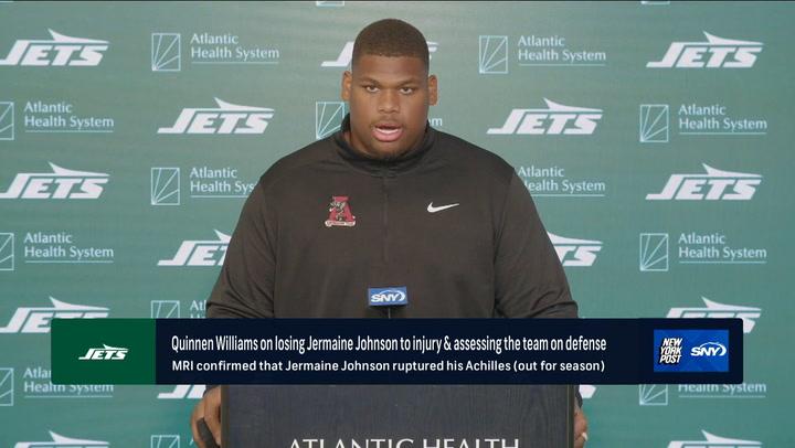 Quinnen Williams discusses how Jermaine Johnson's injury will impact the Jets' defense this season.