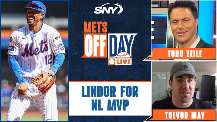 Francisco Lindor's stellar season sparks NL MVP debate on Mets Off Day Live with Zeile and May.