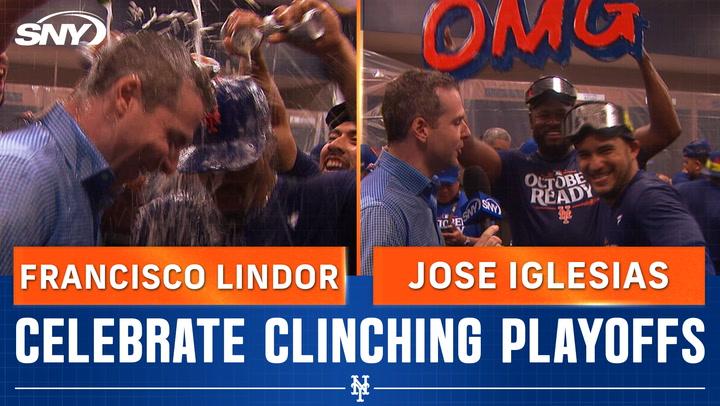 Francisco Lindor, Jose Iglesias reflect on Mets' season while getting beer shower