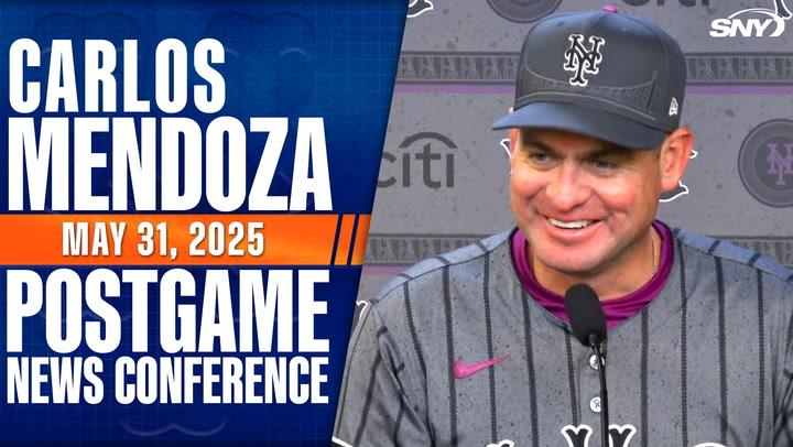 Carlos Mendoza talks Kodai Senga pitch mix, Brett Baty's clutch hit, Brandon Nimmo and Juan Soto HRs