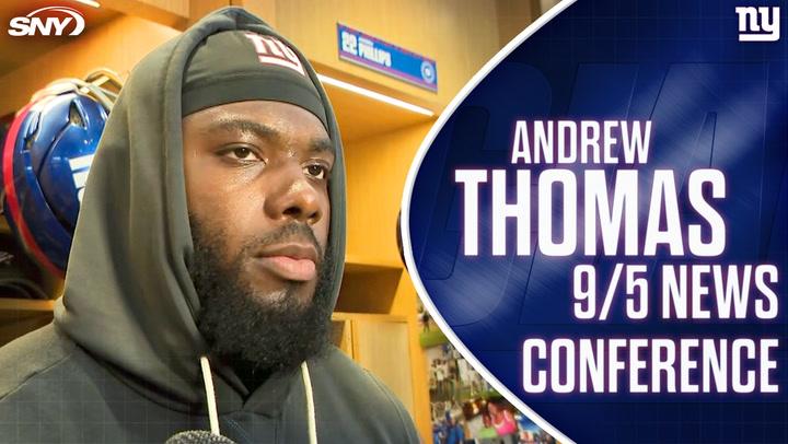 Andrew Thomas on if he'll be ready to go Week 1 vs Commanders