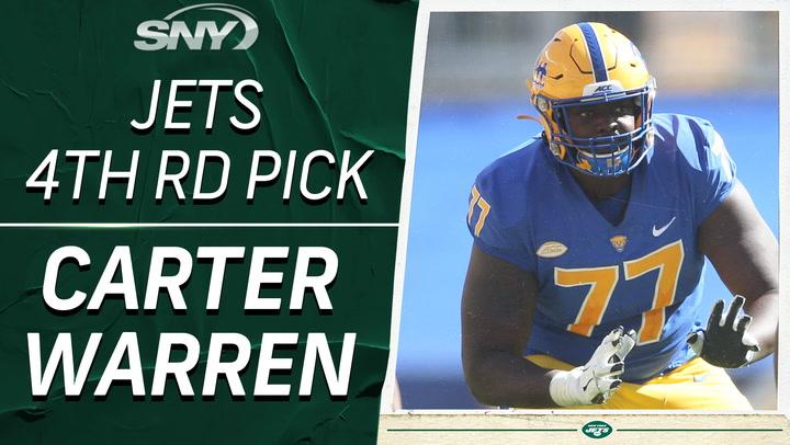 New Jersey native Carter Warren on being drafted by the Jets: 'It was an amazing feeling to get that call'| New York Jets