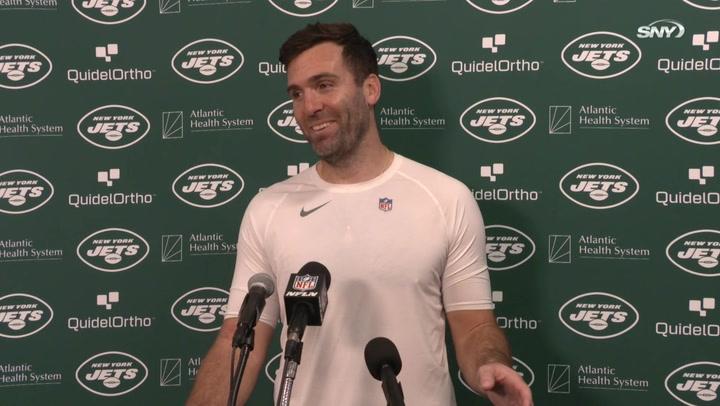 QB Joe Flacco reacts to Jets' season-ending loss to Dolphins, explains why son was wearing Tyreek Hill's jersey | Jets Post Game