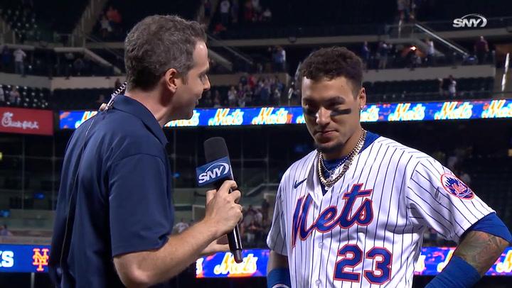 Javier Baez on comeback win in Mets debut: Great fans, Drury, Diaz | Mets Post Game