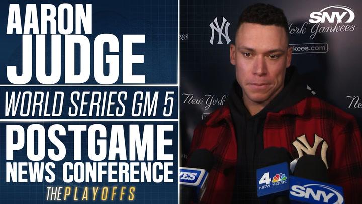 Aaron Judge discusses Yankees' loss to Dodgers in World Series Game 5 postgame conference.