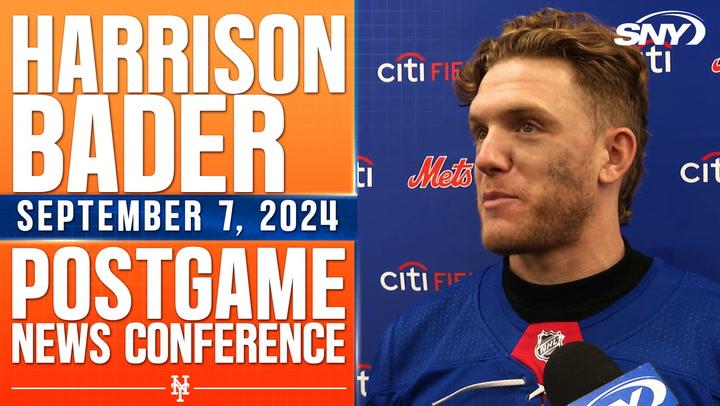 Mets OF Harrison Bader discusses his big HR against the Reds after a 0-for-15 slump, aiming to keep a winning mentality for the team.