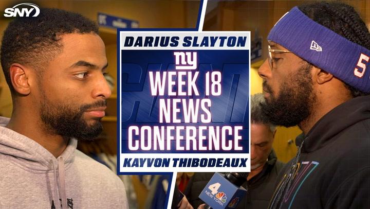 Darius Slayton and Kayvon Thibodeaux discuss Giants' season finale and future with the team.