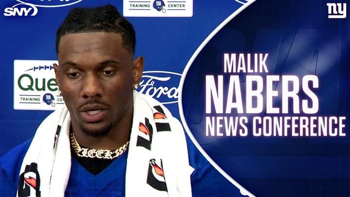 Malik Nabers talks start of Giants training camp, growing relationship with Jaxson Dart