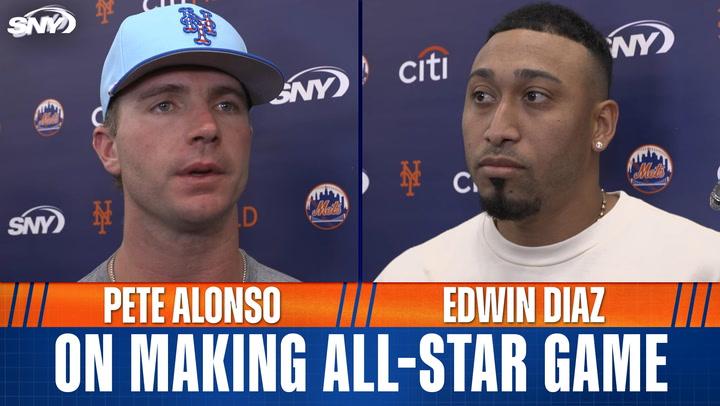 Pete Alonso and Edwin Diaz on making All-Star Game, Alonso not competing in Home Run Derby