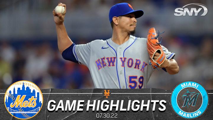 Mets vs Marlins Highlights: Carlos Carrasco throws gem, Mets blast three HRs, win fifth straight game | Mets Highlights