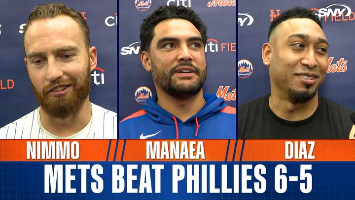 Brandon Nimmo, Sean Manaea and Edwin Diaz on Mets' walk-off vs. Phillies