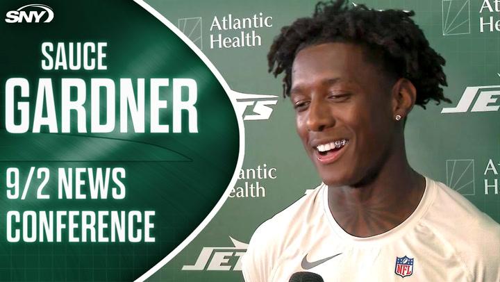 Sauce Gardner on not being named Jets captain, playing Aaron Rodgers in Week 1