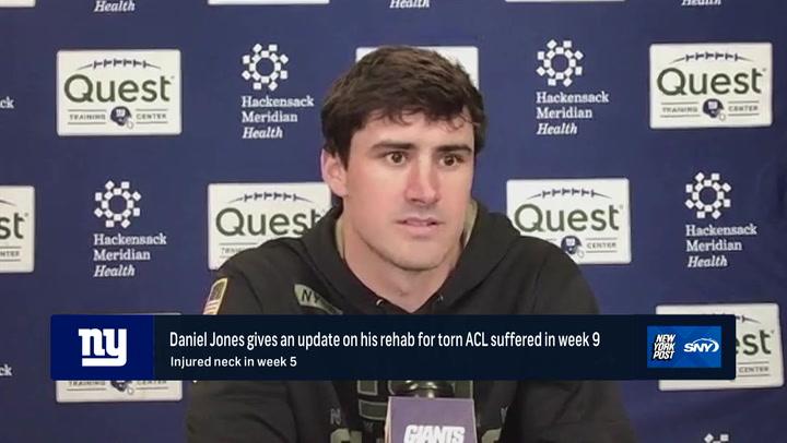 Daniel Jones talks about his rehab process for torn ACL