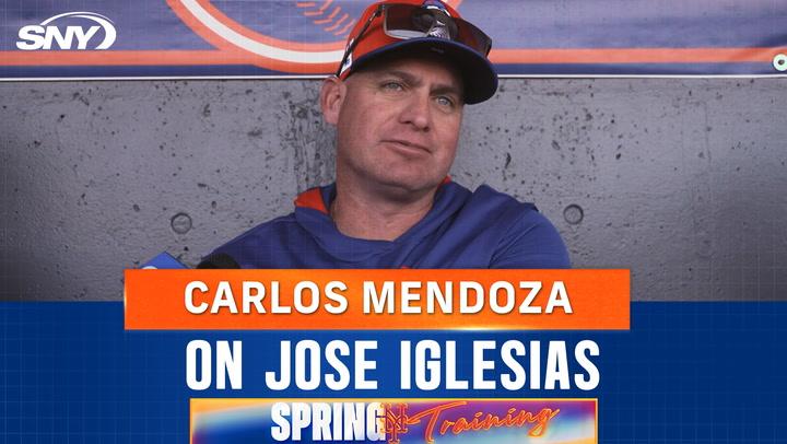 Carlos Mendoza reacts to Jose Iglesias joining Padres, updates on Brandon Nimmo's status.