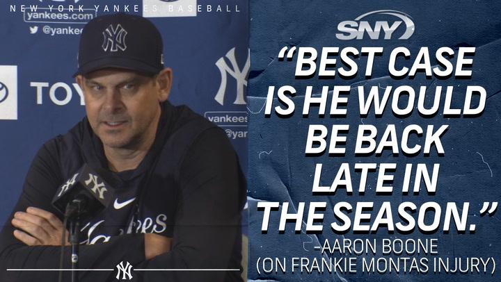 Aaron Boone discusses Frankie Montas injury, first days of Yankees camp | Yankees News Conference