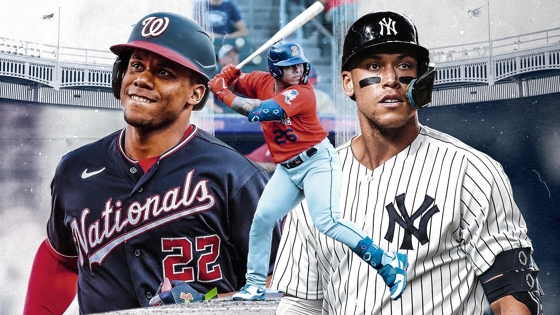 Juan Soto, Francisco Alvarez and Aaron Judge